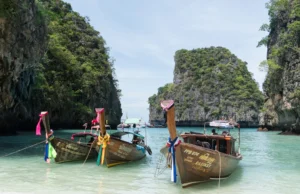 Longtail boat Southern Thailand, holidays