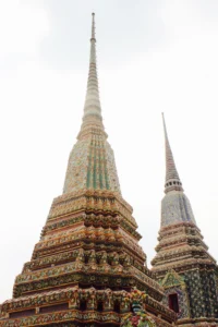 Golden temple pagodas Bangkok, Thailand