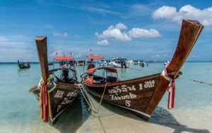 Longtail boat Southern Thailand, holidays